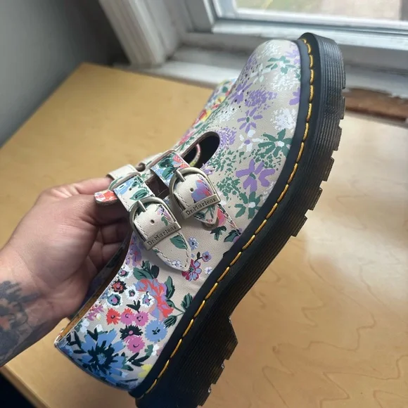 Dr. Martens Floral Buckle Flats - Picture 4 of 11